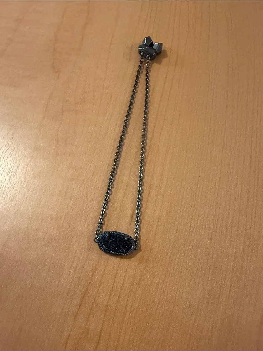Kendra Scott Black Druzy Pendant Bracelet